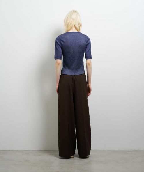 LANVIN en Bleu / ランバン オン ブルー ニット・セーター | プリーツハーフスリーブニット | 詳細9