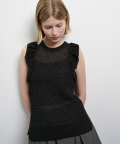 LANVIN en Bleu / ランバン オン ブルー ニット・セーター | フリルノースリーブニット