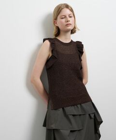 LANVIN en Bleu / ランバン オン ブルー ニット・セーター | フリルノースリーブニット