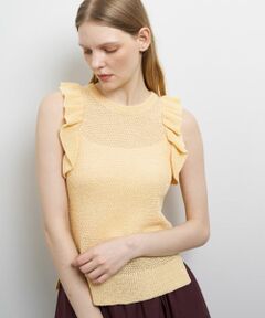 LANVIN en Bleu / ランバン オン ブルー ニット・セーター | フリルノースリーブニット