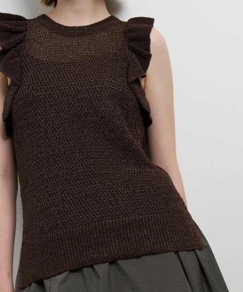 LANVIN en Bleu / ランバン オン ブルー ニット・セーター | フリルノースリーブニット | 詳細22