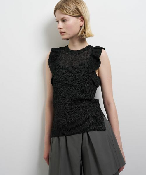 LANVIN en Bleu / ランバン オン ブルー ニット・セーター | フリルノースリーブニット | 詳細4