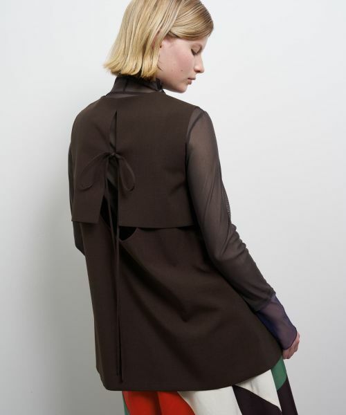 LANVIN en Bleu / ランバン オン ブルー シャツ・ブラウス | ドライポリエステルバックオープンベスト | 詳細6