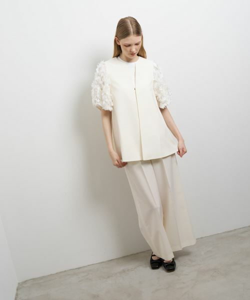 LANVIN en Bleu / ランバン オン ブルー シャツ・ブラウス | ドライポリエステルバックオープンベスト | 詳細9