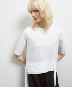 LANVIN en Bleu / ランバン オン ブルー Tシャツ | アシンメテープフリルカットソー