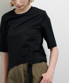 LANVIN en Bleu / ランバン オン ブルー Tシャツ | アシンメテープフリルカットソー