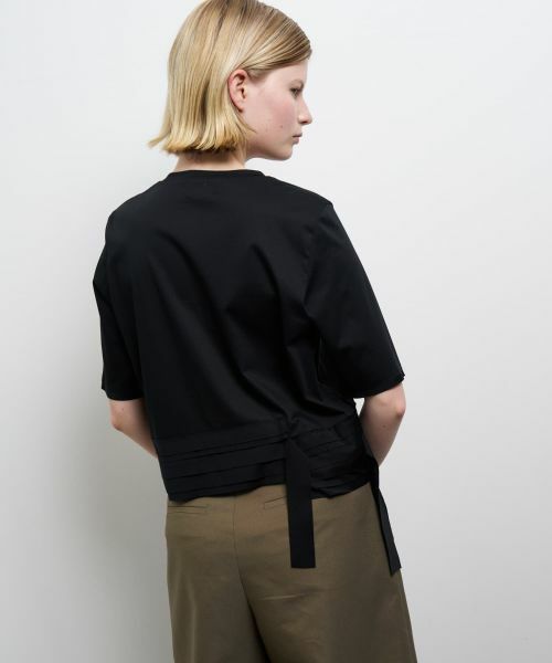 LANVIN en Bleu / ランバン オン ブルー Tシャツ | アシンメテープフリルカットソー | 詳細12