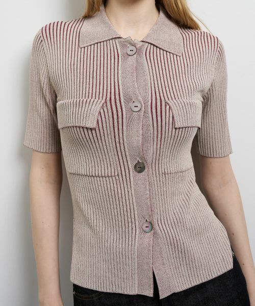 LANVIN en Bleu / ランバン オン ブルー カーディガン・ボレロ | リブポロニット | 詳細14