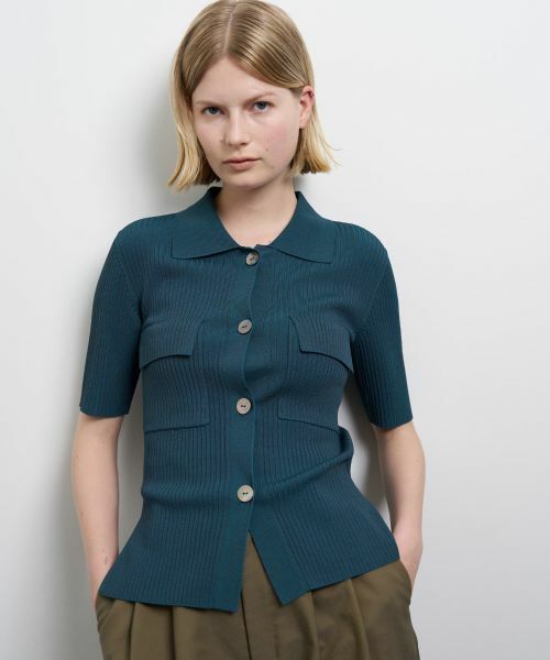 LANVIN en Bleu / ランバン オン ブルー カーディガン・ボレロ | リブポロニット | 詳細4