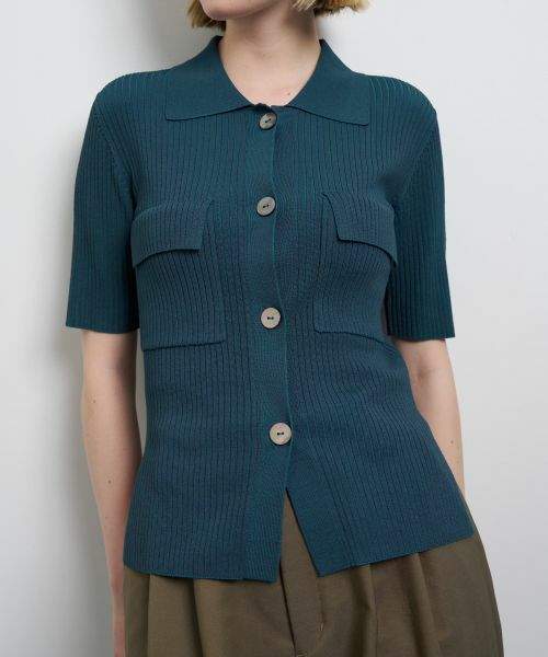 LANVIN en Bleu / ランバン オン ブルー カーディガン・ボレロ | リブポロニット | 詳細7