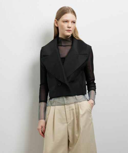 LANVIN en Bleu / ランバン オン ブルー テーラードジャケット | シアーショートベスト | 詳細12