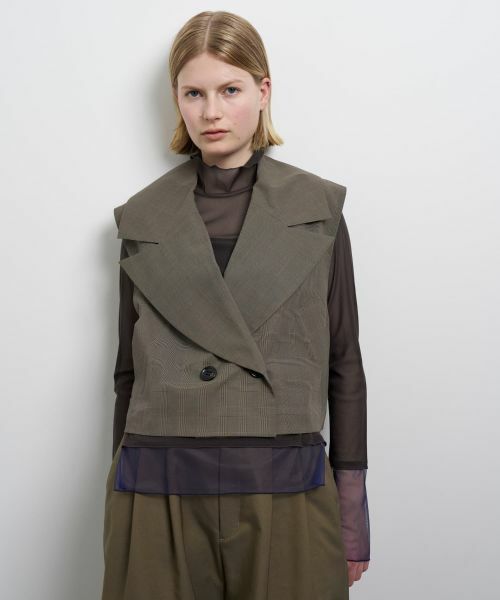 LANVIN en Bleu / ランバン オン ブルー テーラードジャケット | シアーショートベスト | 詳細4