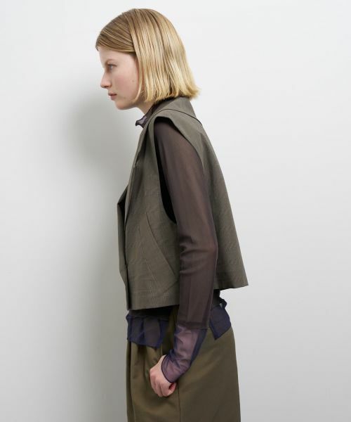 LANVIN en Bleu / ランバン オン ブルー テーラードジャケット | シアーショートベスト | 詳細5