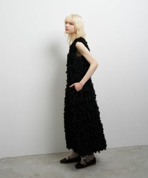 LANVIN en Bleu / ランバン オン ブルー ドレス | ロングカットジャガードワンピース | 詳細15