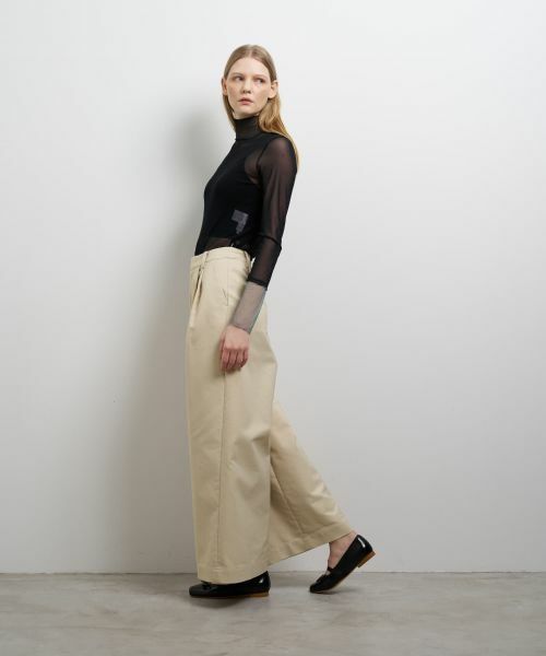 LANVIN en Bleu / ランバン オン ブルー その他パンツ | コットンギャバツータックパンツ | 詳細10