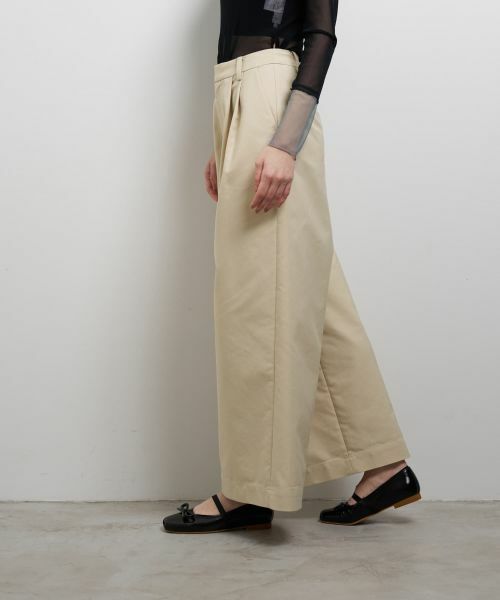 LANVIN en Bleu / ランバン オン ブルー その他パンツ | コットンギャバツータックパンツ | 詳細14