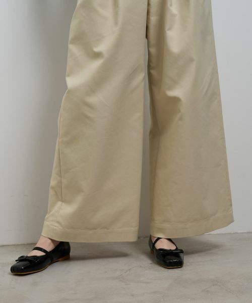 LANVIN en Bleu / ランバン オン ブルー その他パンツ | コットンギャバツータックパンツ | 詳細17