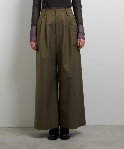 LANVIN en Bleu / ランバン オン ブルー その他パンツ | コットンギャバツータックパンツ | 詳細4