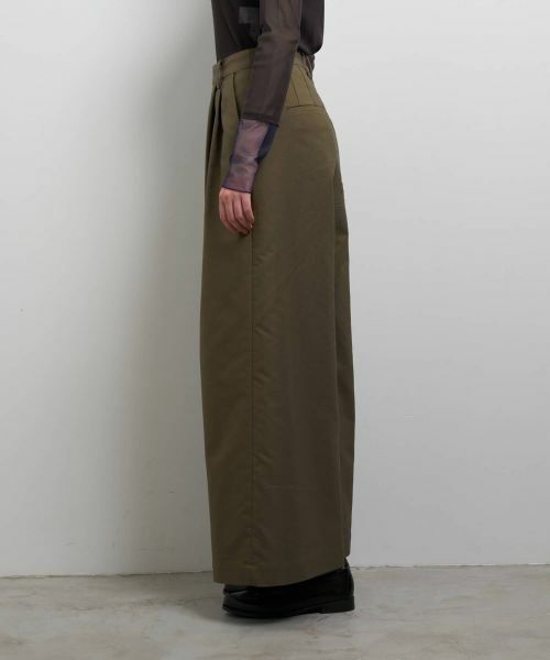 LANVIN en Bleu / ランバン オン ブルー その他パンツ | コットンギャバツータックパンツ | 詳細5