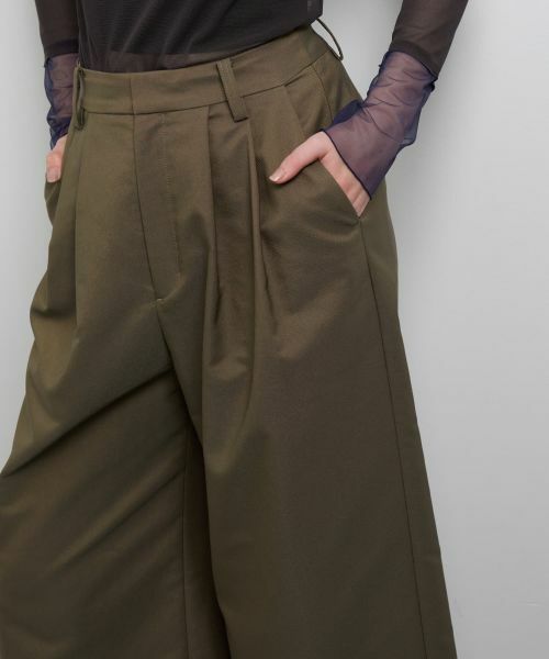 LANVIN en Bleu / ランバン オン ブルー その他パンツ | コットンギャバツータックパンツ | 詳細7