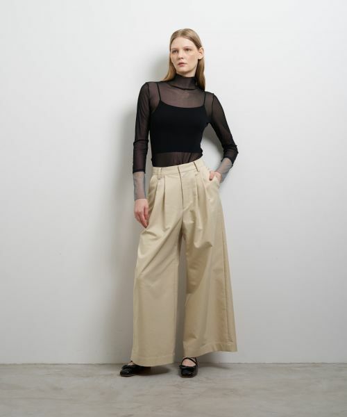 LANVIN en Bleu / ランバン オン ブルー その他パンツ | コットンギャバツータックパンツ | 詳細9