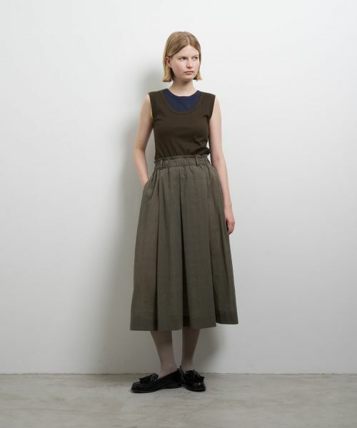 LANVIN en Bleu / ランバン オン ブルー ロング・マキシ丈スカート | シアープリーツフレアスカート | 詳細1