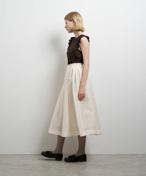 LANVIN en Bleu / ランバン オン ブルー ロング・マキシ丈スカート | シアープリーツフレアスカート | 詳細10