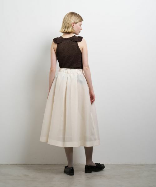 LANVIN en Bleu / ランバン オン ブルー ロング・マキシ丈スカート | シアープリーツフレアスカート | 詳細11