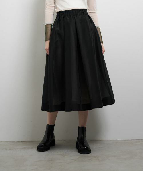 LANVIN en Bleu / ランバン オン ブルー ロング・マキシ丈スカート | シアープリーツフレアスカート | 詳細19