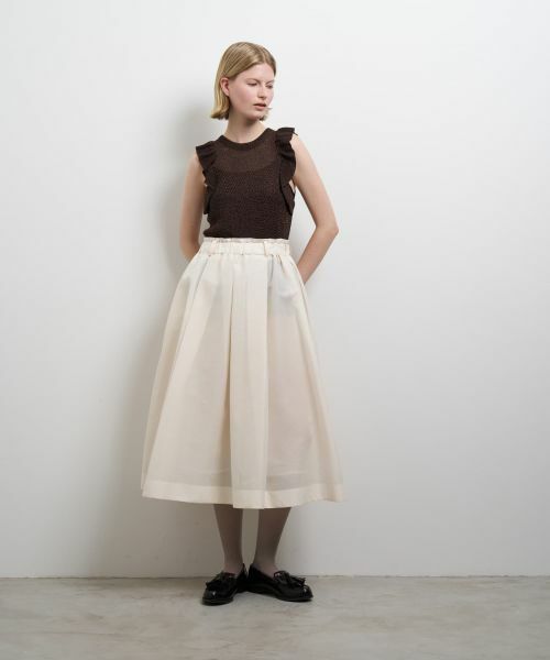 LANVIN en Bleu / ランバン オン ブルー ロング・マキシ丈スカート | シアープリーツフレアスカート | 詳細9