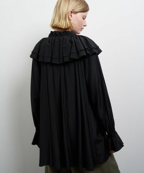 LANVIN en Bleu / ランバン オン ブルー シャツ・ブラウス | トリアセローンボリュームカラーブラウス | 詳細18