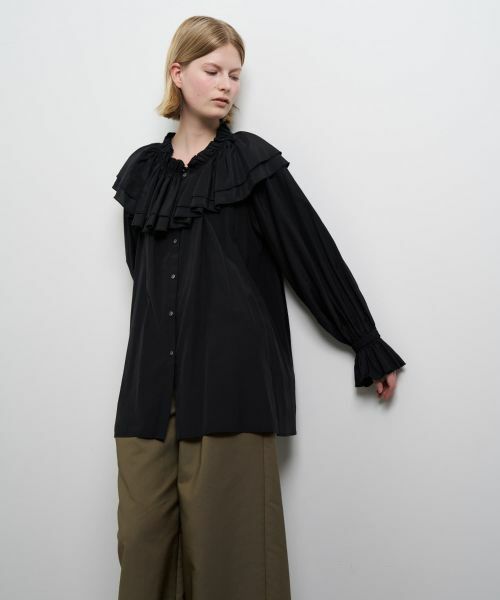 LANVIN en Bleu / ランバン オン ブルー シャツ・ブラウス | トリアセローンボリュームカラーブラウス | 詳細19