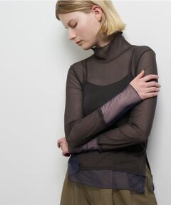 LANVIN en Bleu / ランバン オン ブルー Tシャツ | カラーポイントチュールタートル