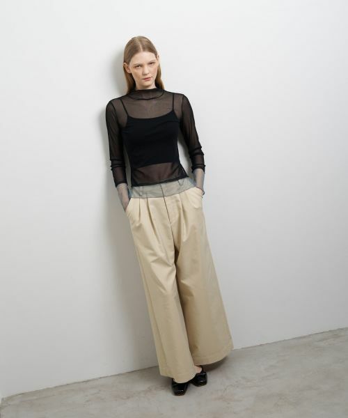 LANVIN en Bleu / ランバン オン ブルー Tシャツ | カラーポイントチュールタートル | 詳細15