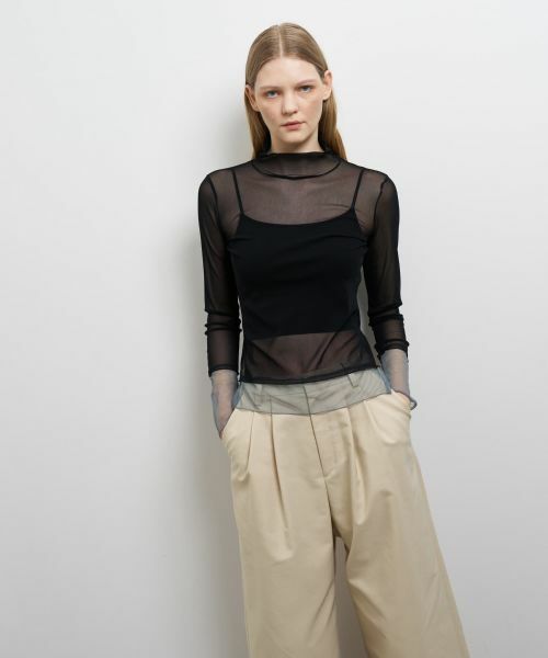 LANVIN en Bleu / ランバン オン ブルー Tシャツ | カラーポイントチュールタートル | 詳細18