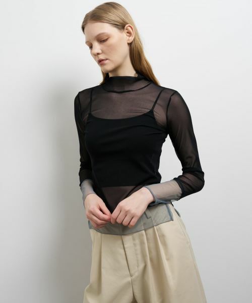 LANVIN en Bleu / ランバン オン ブルー Tシャツ | カラーポイントチュールタートル | 詳細19