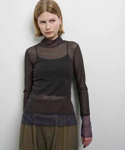 LANVIN en Bleu / ランバン オン ブルー Tシャツ | カラーポイントチュールタートル | 詳細4