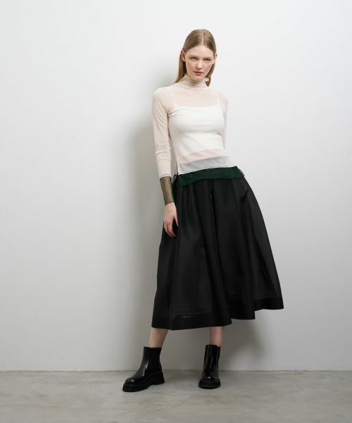 LANVIN en Bleu / ランバン オン ブルー Tシャツ | カラーポイントチュールタートル | 詳細8