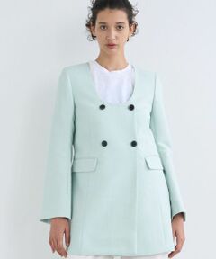 LANVIN en Bleu / ランバン オン ブルー テーラードジャケット | 【セットアップ対応商品】ドライダブルクロスノーカラージャケット