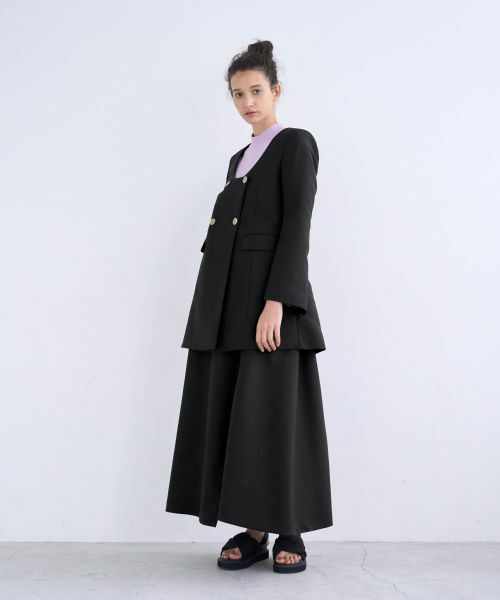 LANVIN en Bleu / ランバン オン ブルー テーラードジャケット | 【セットアップ対応商品】ドライダブルクロスノーカラージャケット | 詳細11