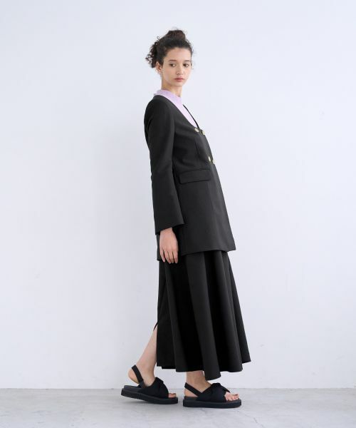 LANVIN en Bleu / ランバン オン ブルー テーラードジャケット | 【セットアップ対応商品】ドライダブルクロスノーカラージャケット | 詳細13