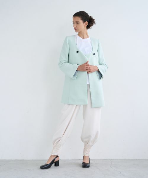 LANVIN en Bleu / ランバン オン ブルー テーラードジャケット | 【セットアップ対応商品】ドライダブルクロスノーカラージャケット | 詳細4