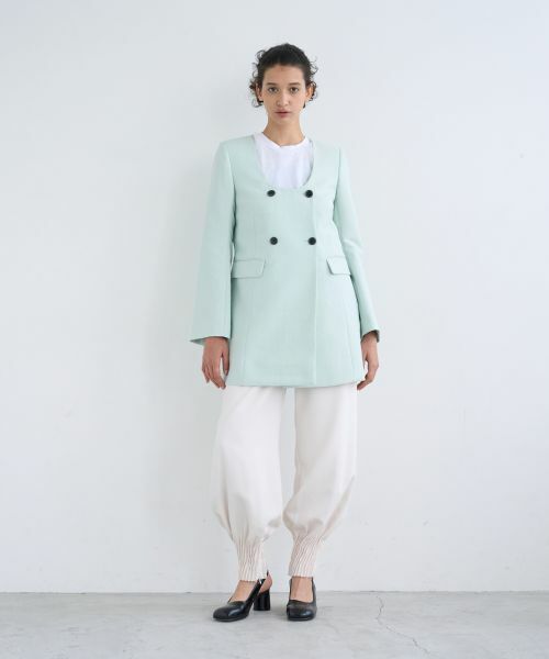 LANVIN en Bleu / ランバン オン ブルー テーラードジャケット | 【セットアップ対応商品】ドライダブルクロスノーカラージャケット | 詳細6