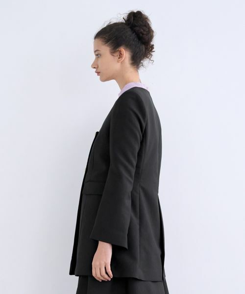LANVIN en Bleu / ランバン オン ブルー テーラードジャケット | 【セットアップ対応商品】ドライダブルクロスノーカラージャケット | 詳細9