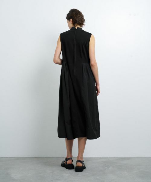 LANVIN en Bleu / ランバン オン ブルー ドレス | タフタコンビスタンドワンピース | 詳細8