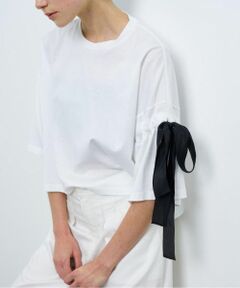 LANVIN en Bleu / ランバン オン ブルー Tシャツ | クロップドリボンTシャツ