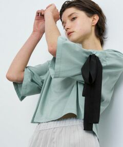 LANVIN en Bleu / ランバン オン ブルー Tシャツ | クロップドリボンTシャツ