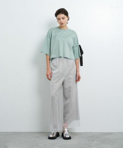 ほぼ新品⭐︎LANVINホワイトカットソー-リボン クロップドリボンTシャツ|LANVIN en Bleu | LANVIN en Bleu