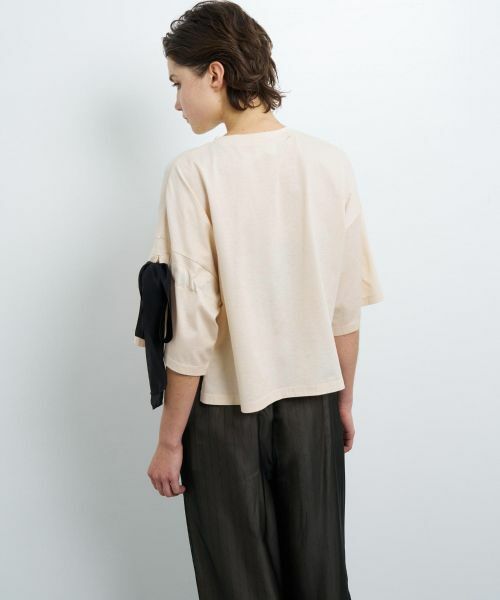 LANVIN en Bleu / ランバン オン ブルー Tシャツ | クロップドリボンTシャツ | 詳細12