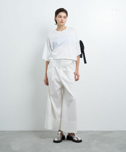 LANVIN en Bleu / ランバン オン ブルー Tシャツ | クロップドリボンTシャツ | 詳細16